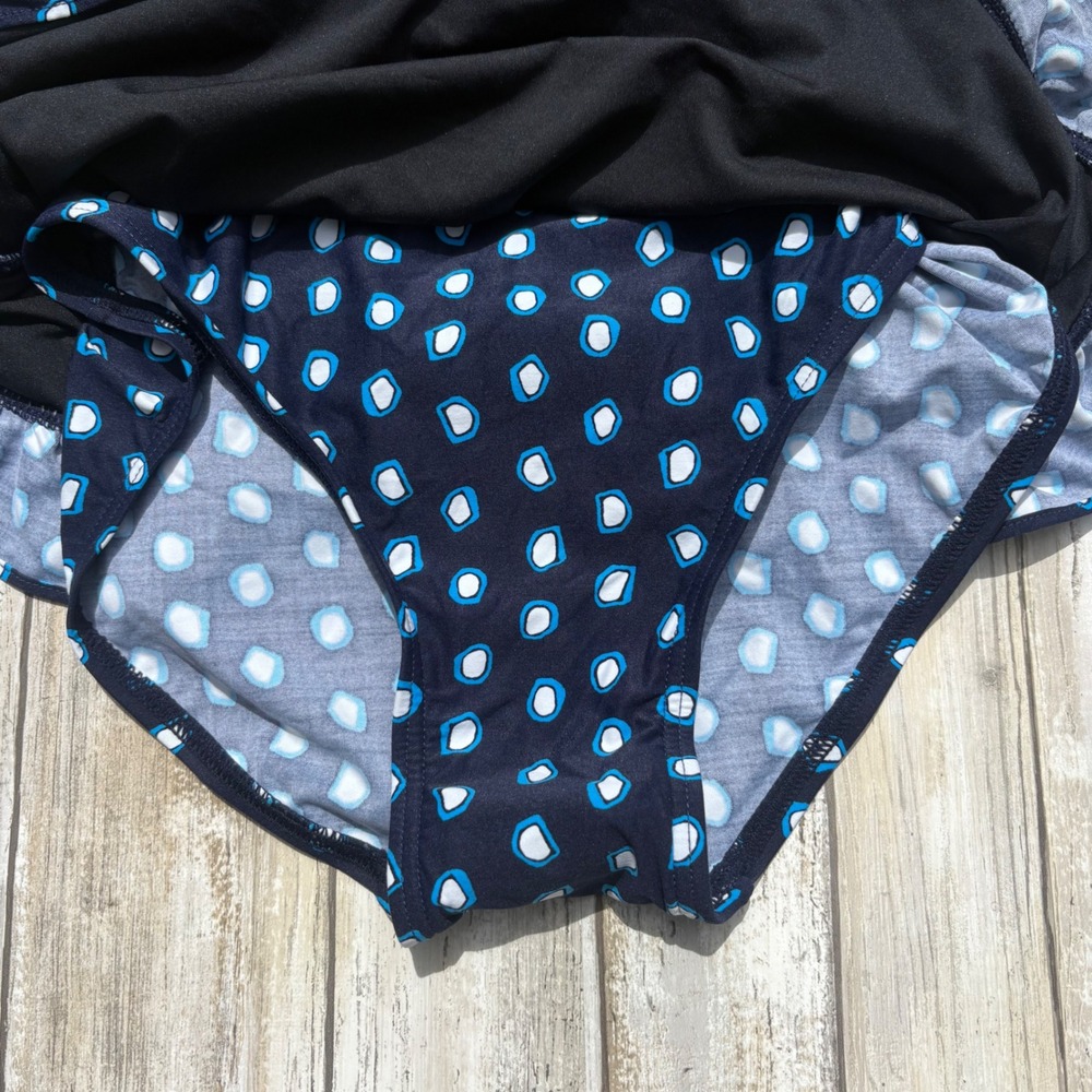 Coco‎ Reef Swimdress 32C Navy Blue NWT Ruched Underwire Ruffle Swimsuit Slimming - Picture 5 of 14